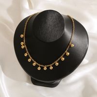 316 Stainless Steel  14K Gold Plated Retro Plating Zipper Ball Necklace main image 5
