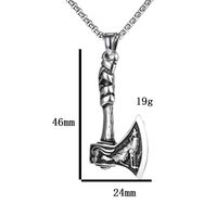 Simple Style Cool Style Axe Alloy Leather Rope Metal Irregular Plating Men's Pendant Necklace main image 2