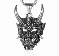 Exaggerated Punk Mask Stainless Steel Alloy Plating Hollow Out Unisex Pendant Necklace Long Necklace Necklace Pendant sku image 1