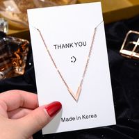 Simple Style Letter Titanium Steel Plating 18k Gold Plated Pendant Necklace main image 1
