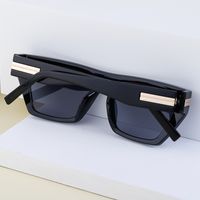 Nordic Style Oversized Cool Style Solid Color Pc Square Full Frame Men's Sunglasses main image 2