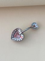 Classic Style Shiny Heart Shape Stainless Steel Titanium Copper Plating Inlay Zircon White Gold Plated Gold Plated Silver Plated Belly Ring main image 2