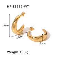 1 Pair Simple Style Round Heart Shape Inlay Titanium Steel Zircon Drop Earrings sku image 15