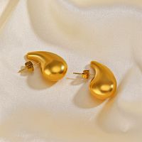 1 Pair Simple Style Geometric Plating 304 Stainless Steel 18K Gold Plated Ear Studs main image 5