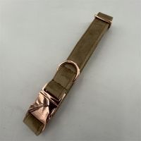 Simple Style Velvet Pet Bow Rose Gold Full Metal Buckle Dog Collar sku image 10
