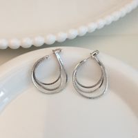 1 Pair Simple Style Solid Color Copper Chain Earrings sku image 1