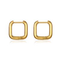 1 Pair Simple Style Square Plating 304 Stainless Steel 18K Gold Plated Earrings main image 2