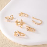 1 Piece Nose Rings & Studs Simple Style Solid Color Copper Inlay Zircon K Gold Plated main image 3