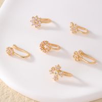 1 Piece Nose Rings & Studs Simple Style Solid Color Copper Inlay Zircon K Gold Plated main image 9