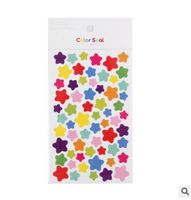 Fresh Funny Colored Loving Heart Five-pointed Star Paper Decorative Stickers Day Stickers (6 Pieces In) sku image 2