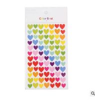 Fresh Funny Colored Loving Heart Five-pointed Star Paper Decorative Stickers Day Stickers (6 Pieces In) sku image 3