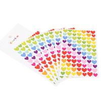 Fresh Funny Colored Loving Heart Five-pointed Star Paper Decorative Stickers Day Stickers (6 Pieces In) main image 4