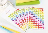 Fresh Funny Colored Loving Heart Five-pointed Star Paper Decorative Stickers Day Stickers (6 Pieces In) main image 1