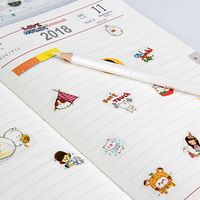 Dekorative Aufkleber Für Koreanische, Mehrteilige, Niedliche Karikatur, Kreatives, Transparentes Tagebuch main image 5