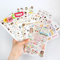Dekorative Aufkleber Für Koreanische, Mehrteilige, Niedliche Karikatur, Kreatives, Transparentes Tagebuch main image 1