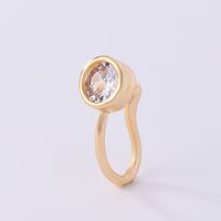 1 Piece Nose Rings & Studs Simple Style Solid Color Copper Inlay Zircon K Gold Plated sku image 3