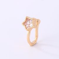 1 Piece Nose Rings & Studs Simple Style Solid Color Copper Inlay Zircon K Gold Plated sku image 5