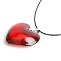 Simple Style Heart Shape Artificial Crystal Tassel Stoving Varnish Women's Pendant Necklace sku image 4
