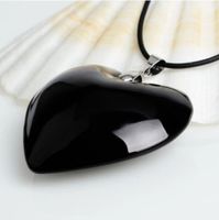 Simple Style Heart Shape Artificial Crystal Tassel Stoving Varnish Women's Pendant Necklace sku image 7