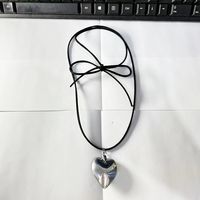 Simple Style Heart Shape Artificial Crystal Tassel Stoving Varnish Women's Pendant Necklace sku image 30