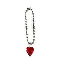 Simple Style Heart Shape Artificial Crystal Tassel Stoving Varnish Women's Pendant Necklace main image 4