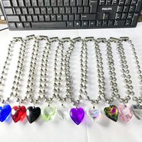 Simple Style Heart Shape Artificial Crystal Tassel Stoving Varnish Women's Pendant Necklace main image 1
