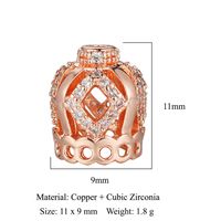 1 Piece 11 * 9mm Copper Zircon Buddha Skull Spacer Bars sku image 23