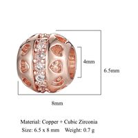 1 Piece 11 * 9mm Copper Zircon Buddha Skull Spacer Bars sku image 7