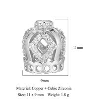 1 Piece 11 * 9mm Copper Zircon Buddha Skull Spacer Bars sku image 21