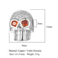 1 Piece 11 * 9mm Copper Zircon Buddha Skull Spacer Bars sku image 13