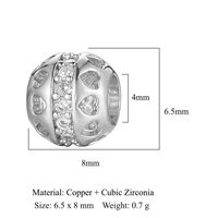 1 Piece 11 * 9mm Copper Zircon Buddha Skull Spacer Bars sku image 5