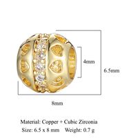 1 Piece 11 * 9mm Copper Zircon Buddha Skull Spacer Bars sku image 6