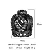 1 Piece 11 * 9mm Copper Zircon Buddha Skull Spacer Bars sku image 24