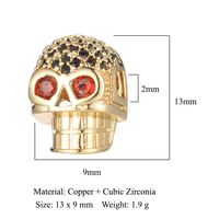 1 Piece 11 * 9mm Copper Zircon Buddha Skull Spacer Bars sku image 16