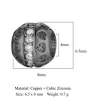 1 Piece 11 * 9mm Copper Zircon Buddha Skull Spacer Bars sku image 8