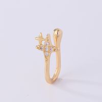 1 Piece Nose Rings & Studs Simple Style Solid Color Copper Inlay Zircon K Gold Plated sku image 14