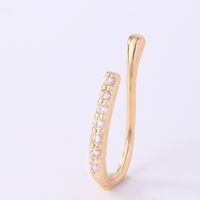 1 Piece Nose Rings & Studs Simple Style Solid Color Copper Inlay Zircon K Gold Plated sku image 15