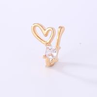 1 Piece Nose Rings & Studs Simple Style Solid Color Copper Inlay Zircon K Gold Plated sku image 16
