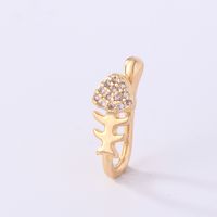 1 Piece Nose Rings & Studs Simple Style Solid Color Copper Inlay Zircon K Gold Plated sku image 18