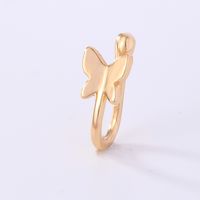 1 Piece Nose Rings & Studs Simple Style Solid Color Copper Inlay Zircon K Gold Plated sku image 29