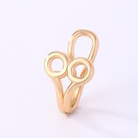 1 Piece Nose Rings & Studs Simple Style Solid Color Copper Inlay Zircon K Gold Plated sku image 33