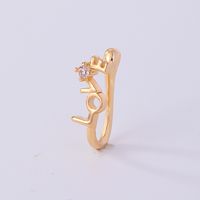 1 Piece Nose Rings & Studs Simple Style Solid Color Copper Inlay Zircon K Gold Plated sku image 35