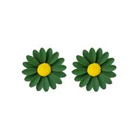 1 Pair Of Fashion Floral Plating Stud Earrings For Women sku image 4