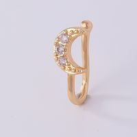 1 Piece Nose Rings & Studs Simple Style Solid Color Copper Inlay Zircon K Gold Plated sku image 40