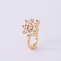 1 Piece Nose Rings & Studs Simple Style Solid Color Copper Inlay Zircon K Gold Plated sku image 48