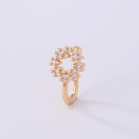 1 Piece Nose Rings & Studs Simple Style Solid Color Copper Inlay Zircon K Gold Plated sku image 50