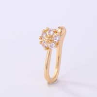1 Piece Nose Rings & Studs Simple Style Solid Color Copper Inlay Zircon K Gold Plated sku image 51