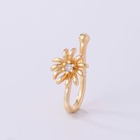1 Piece Nose Rings & Studs Simple Style Solid Color Copper Inlay Zircon K Gold Plated sku image 52