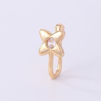 1 Piece Nose Rings & Studs Simple Style Solid Color Copper Inlay Zircon K Gold Plated sku image 53