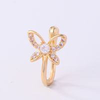1 Piece Nose Rings & Studs Simple Style Solid Color Copper Inlay Zircon K Gold Plated sku image 61